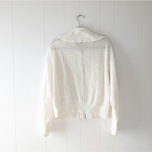 Varley Fairfield 100% Cotton Knit Jacket/Cardigan/Top in Snow White, size M - Picture 5 of 7